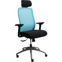 Chaise de bureau ajustable série Era<sup>MC</sup> avec appui-tête, Tissu/Mailles, Bleu, Capacité 275 lb OQ970 | Duraquip Inc