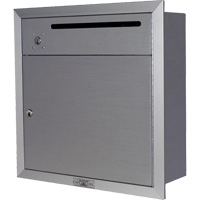 Boîte de collecte en retrait, Fixation Mural, 12-3/4" x 16-3/8", 2 portes, Aluminium OR345 | Duraquip Inc
