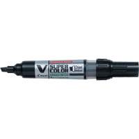 V Super Colour Permanent Marker, Chisel, Black Duraquip Inc