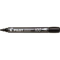 Pilot 100 Permanent Marker, Bullet, Black Duraquip Inc