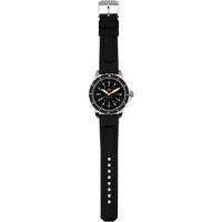 Tr&egrave;s grande montre &agrave; quartz pour plongeur avec feuille d'&eacute;rable rouge, Num&eacute;rique, &agrave; piles, 46 mm, Noir Duraquip Inc