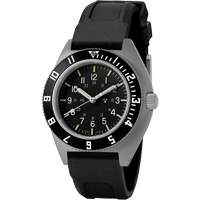 Montre Steel Navigator sur ensemble bracelet en caoutchouc noir de trois morceaux, Num&eacute;rique, &agrave; piles, 41 mm, Noir Duraquip Inc