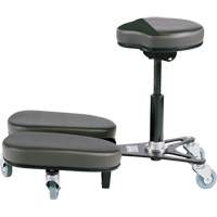 STAG4 Adjustable Kneeling Chair, Vinyl, Black/Grey OR511 | Duraquip Inc