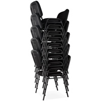 Chaises empilables, Tissu, Hauteur 32", Capacit&eacute; 250 lb, Noir Duraquip Inc