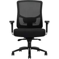 Chaise &agrave; dossier haut avec m&eacute;canisme &agrave; basculement synchronis&eacute; robuste Raven 400, Mailles, Noir, Capacit&eacute; 400 lb Duraquip Inc