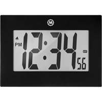Horloge &agrave; grand cadre, Num&eacute;rique, &agrave; piles, 9" la x 1" p x 6,5" h, Noir Duraquip Inc