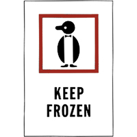 "Keep Frozen" Special Handling Labels, 6" L x 4" W, Red on White Duraquip Inc