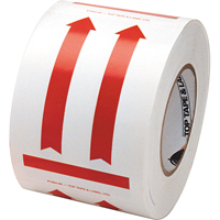 This Side Up Pictogram Special Handling Labels, 6" L x 4" W, Red on White Duraquip Inc