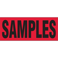 &eacute;tiquettes pour traitement sp&eacute;cial Samples, 5" lo x 2" la, Noir/rouge Duraquip Inc