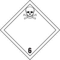 TDG Shipping Labels, Class 6.1, Toxic Substances, Vinyl Duraquip Inc