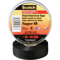 Rubans en vinyle Super 88 Scotch, 19 mm (3/4") x 20,1 m (66'), Noir, 8,5 mils Duraquip Inc
