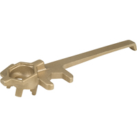 Deluxe Plug Wrenche, 1-1/4" Opening, 9" Handle, Non-sparking brass alloy PE359 | Duraquip Inc