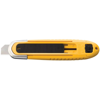 Automatic Self-Retracting Safety Knife, 15 mm, Carbon Steel, Plastic Handle Duraquip Inc