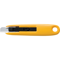 Compact Self-Retracting Safety Knife, 11 mm, Carbon Steel, Plastic Handle Duraquip Inc