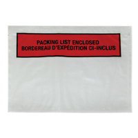 Pochette pour bordereau d'expédition, 7" lo x 5-1/2" la, Style Insertion par l'arrière PF882 | Duraquip Inc