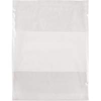 White Block Poly Bags, Reclosable, 15" x 12", 2 mils PF963 | Duraquip Inc