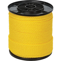1/4" Yellow Twisted 3-Strand Rope, Polypropylene, 550' Duraquip Inc