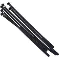 Attache-c&acirc;ble r&eacute;utilisable, Longueur 8", R&eacute;sistance &agrave; la traction 50 lb, Noir Duraquip Inc