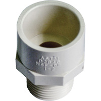Male Reducing Adapter, Hub x MPT, 1/2" x 3/4" Dia., CPVC Duraquip Inc
