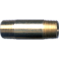 Long Pipe Nipple, Brass, 1/4", NPT x NPT Duraquip Inc