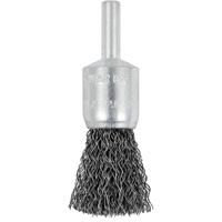 Brosse &agrave; fils cr&ecirc;p&eacute;s mont&eacute;e sur mandrin E050-12, 1/2", Fils 0,012", Tige 1/4" Duraquip Inc