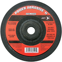 A24R POWER ABRASIVE Grinding Wheel, 7" x 1/4", 7/8" Arbor, Type T27 Duraquip Inc