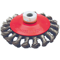 BK4520T Knot Twisted Conical Wheel, 4-1/2" Dia., 0.02" Fill, 5/8"-11 Arbor Duraquip Inc