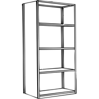 Interlok Shelving Unit, Steel, Boltless, 800 lbs. Capacity, 36" W x 100" H x 24" D Duraquip Inc