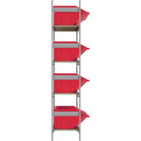 &eacute;tag&egrave;res larges avec bacs g&eacute;ants en plastique, Acier, Sans boulons, Capacit&eacute; 800 lb, 66" la x 72" h x 18" p Duraquip Inc