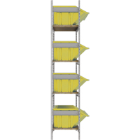 &eacute;tag&egrave;res larges avec bacs g&eacute;ants en plastique, Acier, Sans boulons, Capacit&eacute; 800 lb, 66" la x 72" h x 18" p Duraquip Inc