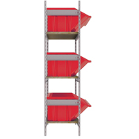 &eacute;tag&egrave;res larges avec bacs g&eacute;ants en plastique, Acier, Sans boulons, Capacit&eacute; 800 lb, 66" la x 60" h x 18" p Duraquip Inc