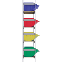 &eacute;tag&egrave;res larges avec bacs g&eacute;ants en plastique, Acier, Sans boulons, Capacit&eacute; 800 lb, 66" la x 72" h x 18" p Duraquip Inc