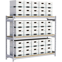 Wide Span Record Storage Shelving, Steel, 3 Shelves, 72" W x 18" D x 60" H Duraquip Inc