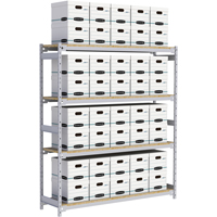 Wide Span Record Storage Shelving, Steel, 4 Shelves, 72" W x 18" D x 84" H Duraquip Inc