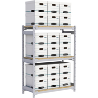 Wide Span Record Storage Shelving, Steel, 3 Shelves, 42" W x 18" D x 60" H Duraquip Inc