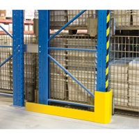 Racking Aisle Protectors, 3" W x 50" L x 16" H, Safety Yellow Duraquip Inc