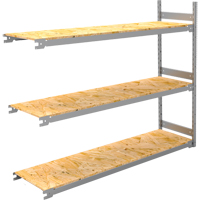 Wide Span Record Storage Shelving, Steel, 3 Shelves, 72" W x 18" D x 60" H, Add-On Kit Duraquip Inc