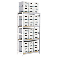 Wide Span Record Storage Shelving, Steel, 4 Shelves, 42" W x 18" D x 84" H, Add-On Kit Duraquip Inc