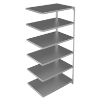 Shelving Unit, Galvanized Steel, Slotted Angle, 400 lbs. Capacity, 36" W x 72" H x 24" D Duraquip Inc