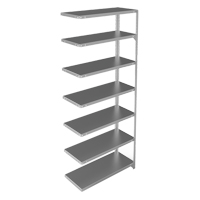 Shelving Unit, Galvanized Steel, Slotted Angle, 400 lbs. Capacity, 36" W x 84" H x 15" D Duraquip Inc
