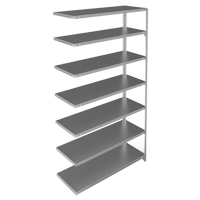 Shelving Unit, Galvanized Steel, Slotted Angle, 275 lbs. Capacity, 48" W x 84" H x 18" D Duraquip Inc
