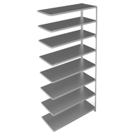 &eacute;l&eacute;ment de rayonnage, Acier galvanis&eacute;, Montant &agrave; fente, Capacit&eacute; 275 lb, 48" la x 96" h x 18" p Duraquip Inc