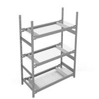 Wide Span Storage Shelving, Steel, Boltless, 1340 lbs. Capacity, 42" W x 60" H x 18" D Duraquip Inc