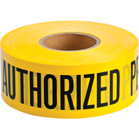 Barricade Tape, English, 3" W x 1000' L, 2 mils, Black on Yellow Duraquip Inc