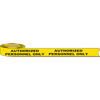 Barricade Tape, English, 3" W x 1000' L, 2 mils, Black on Yellow Duraquip Inc