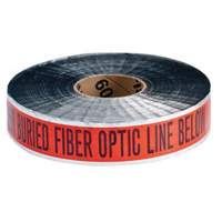 "Fiber Optic Line" Identoline&reg; Underground Warning Tape, 2" W x 1000' L, Black on Orange Duraquip Inc