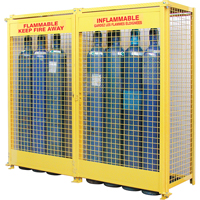 Armoires pour cylindres à gaz, nbre de bouteilles: 20, 88" , 30" , 74" , Jaune SAF848 | Duraquip Inc