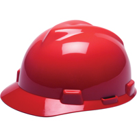 Casques de protection V-Gard<sup>MD</sup> - Suspensions Fas-Trac<sup>MD</sup>, Suspension Rochet, Rouge SAF974 | Duraquip Inc