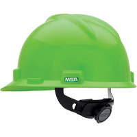Casques de protection V-Gard<sup>MD</sup> - Suspensions Fas-Trac<sup>MD</sup>, Suspension Rochet, Vert lime SAF978 | Duraquip Inc