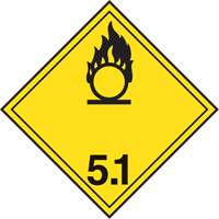 TDG Shipping Labels, Class 5.1, Oxidizing Substances, Vinyl Duraquip Inc